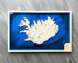 Islandia - mapa batymetryczna 3D