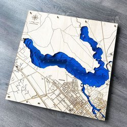 Jezioro Necko Rospuda - mapa batymetryczna 3D