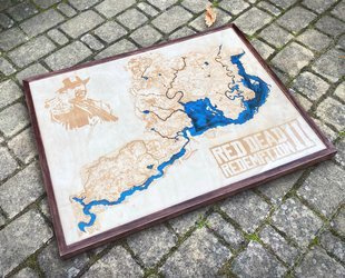 Red Dead Redemption II - mapa batymetryczna 3D #fanart