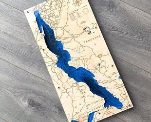Jezioro Tanganika - mapa batymetryczna 3D