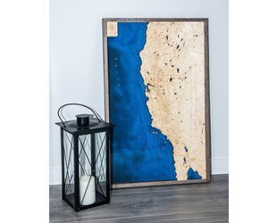 California - mapa batymetryczna 3D