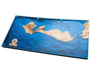 Île de Ré - Francja - mapa batymetryczna 3D