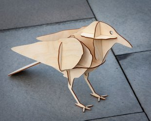 Kruk 3D / DIY / ozdoba / do samodzielnego złożenia
