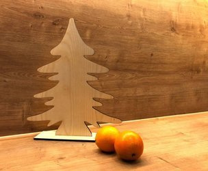 Choinka -  ozdoba drewniana - 30 cm