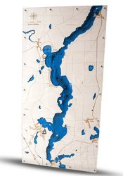 Jezioro Bełdany - mapa batymetryczna 3D