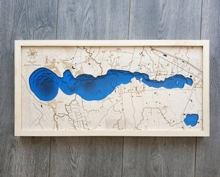 Jezioro Dręstwo - mapa batymetryczna 3D