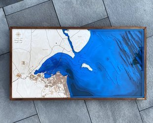 Zatoka Kuwejcka - mapa batymetryczna 3D