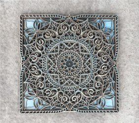 Mandala, 40 cm BLUE M75