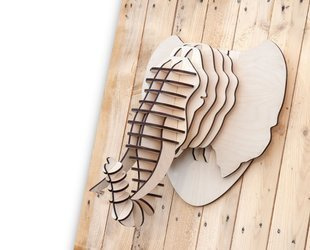 Słoń - trofeum 3D / DIY
