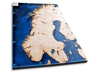 Skandynawia - mapa batymetryczna 3D