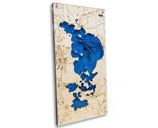 Jezioro Plateliai - Litwa - mapa batymetryczna 3D