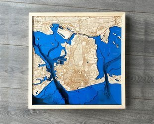 Portsmouth - Wielka Brytania - mapa batymetryczna 3D