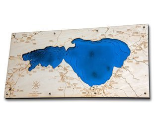 Jezioro Sewan - Armenia - mapa batymetryczna 3D